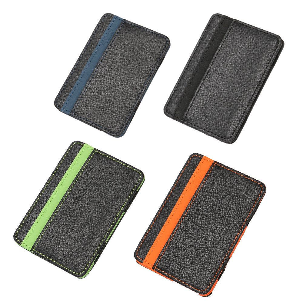 Monedero grande con clip y diseño de cruz